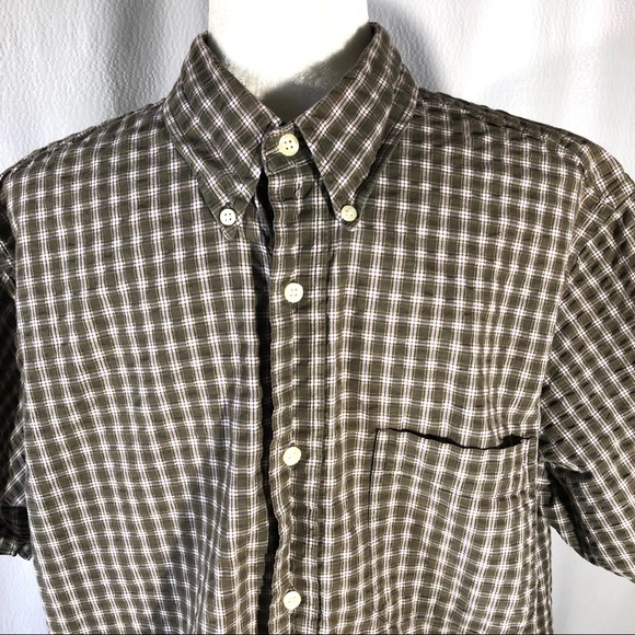Eddie Bauer Relaxed Fit Green Plaid Casual Shirt - Picture 3 of 8